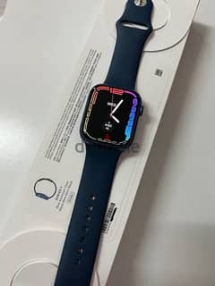 Apple Watch Series 7 GPS, 45mm Blue Case with Abyss Blue Sport Ban