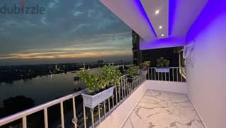 شقة فندقية مفروشة للبيع بالتقسيط علي كورنيش النيل المعادي/ Service Apartment Panoramic Nile View For Sale Ready To Move Finished And Furnished
