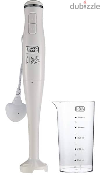 Black Decker 300w 2 Speed Stick Hand Blender with Calibrated Beaker