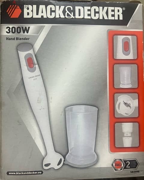 Black Decker 300w 2 Speed Stick Hand Blender with Calibrated Beaker 4