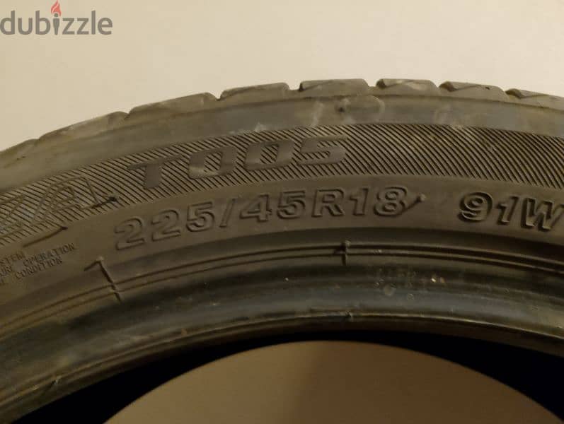 bridgestone tiers 18/225/45 للبيع كاوتش انتاج ٢٠٢٢ 4