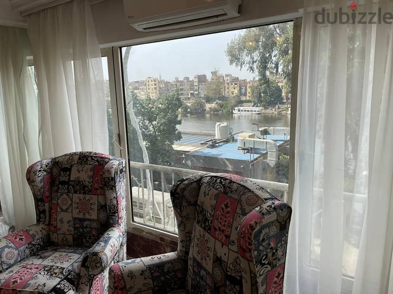 شقة فندقية على النيل للإيجار المفروش في الزمالك 2