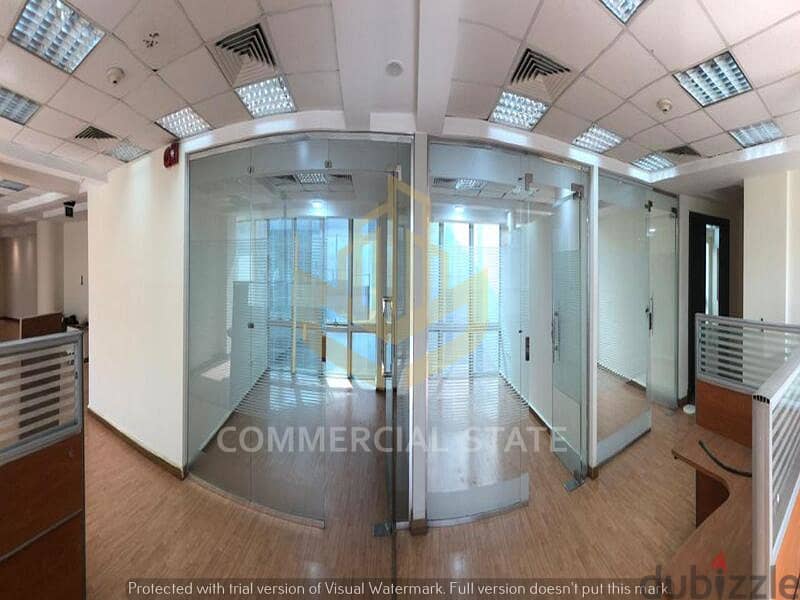 مكتب جاهز للايجار في القطاع الاول-التجمع-Finsihed office for Rent 600m 1