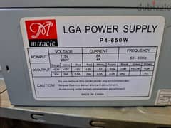 power supply 650 w miracle lga