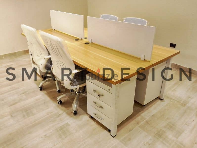 خلية عمل work station - Partition خشب mdf مقاس الفرد ١٢٠*٦٠سم 0