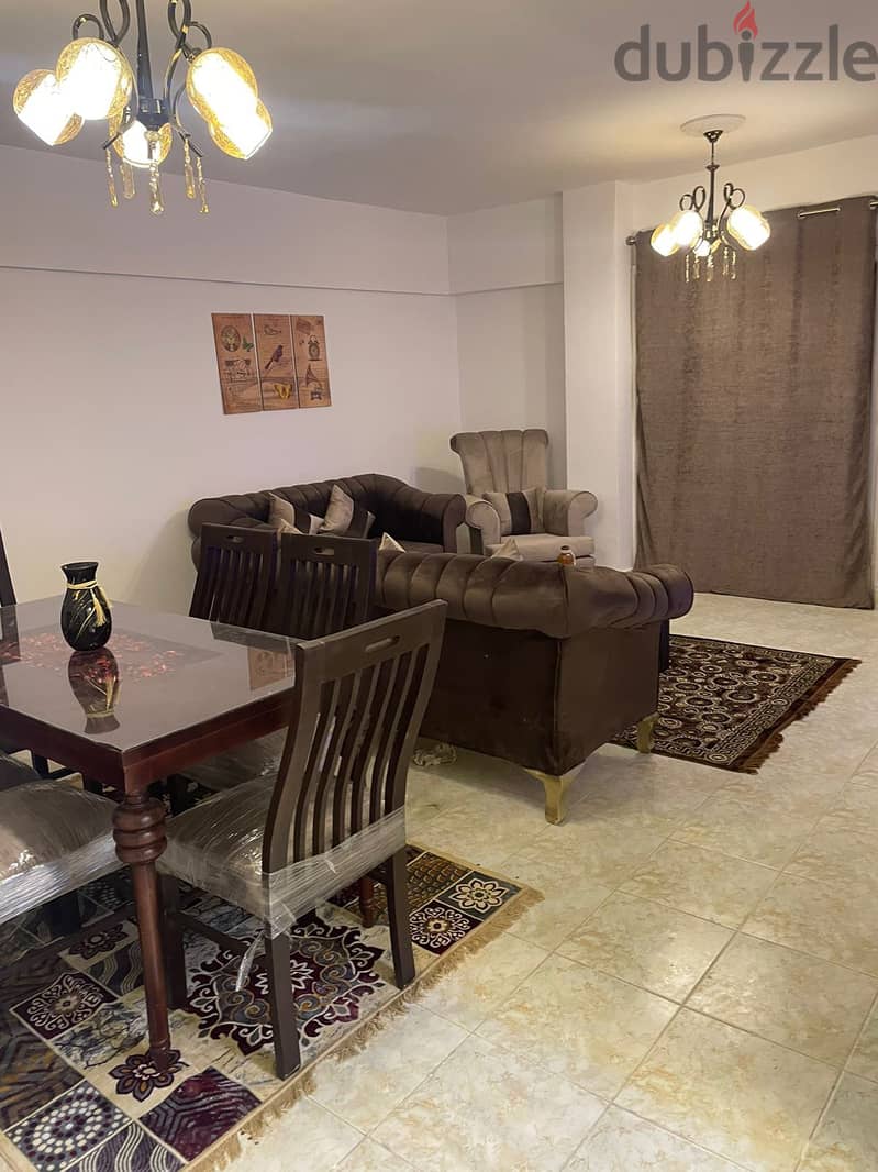 apartment for rent in Katameya Gardens Compound A fully furnished, air-conditioned, next to the American University and near Da Spot Mall, Midtown, an 0