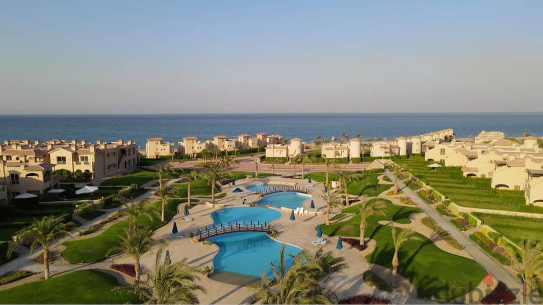 chalet with a prime locationn and direct sea view for sale in lavista gardens sokhna 0