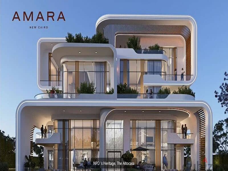 Fully finished apartment 203m for sale in Amara New Cairo Compound 4
