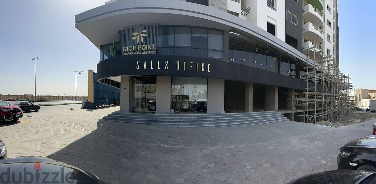 An administrative office for sale in Heliopolis, at Rich Point Mall, located on Joseph Tito Axis in front of the airport 22