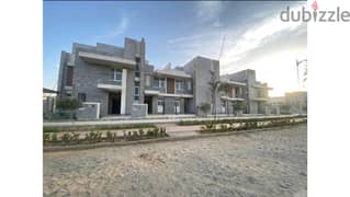 Twin house 426 sqm, finished, ready to move in, resale, prime location, for sale in installments in Al Maqsad New Capital