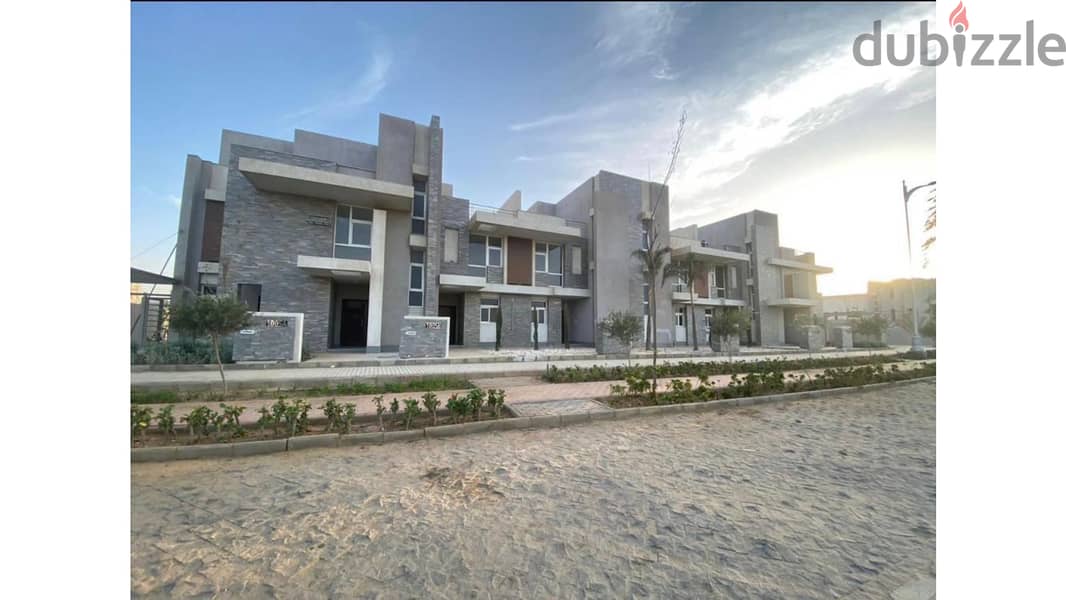 Twin house 426 sqm, finished, ready to move in, resale, prime location, for sale in installments in Al Maqsad New Capital 0