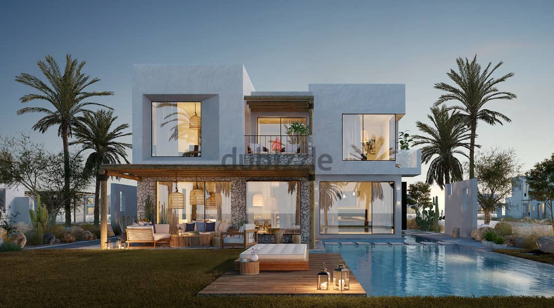 The last villa 375 meters in El Masyaf - Ras El Hekma, 5 rooms directly on the beachfront, with a 10% down payment and installments over 8 years 9