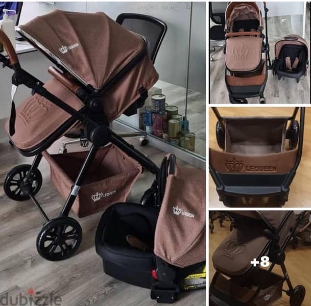stroller Laqueen good in use + car seat 0