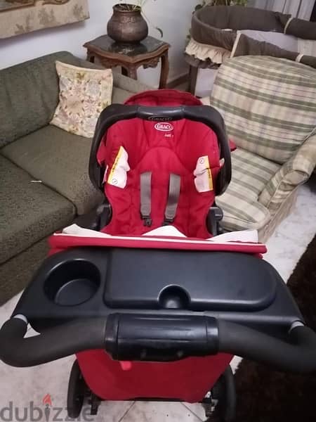 car seat and stroller and kids bed 0