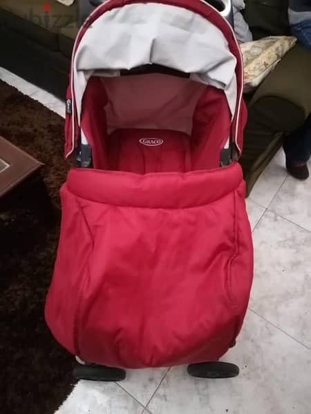 car seat and stroller and kids bed 2