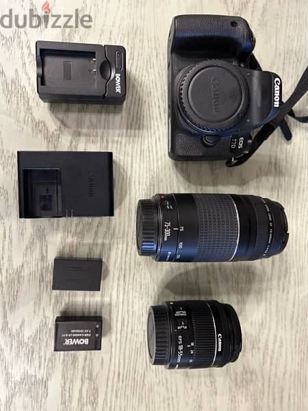 Canon 77D with 2 batteries and 18-55 mm lens for 23,000 egy 0