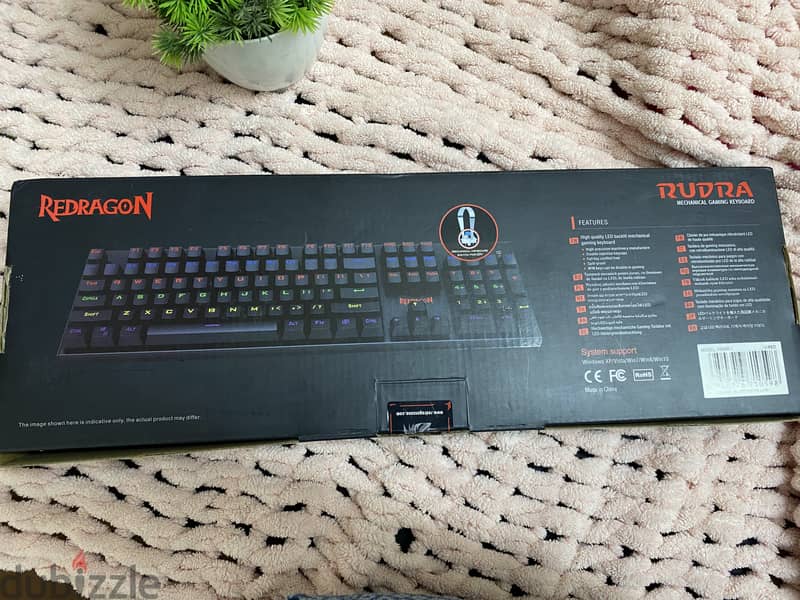 REDRAGON K565R-1 RUDRA Rainbow Backlit Mechanical Gaming Keyboard 0