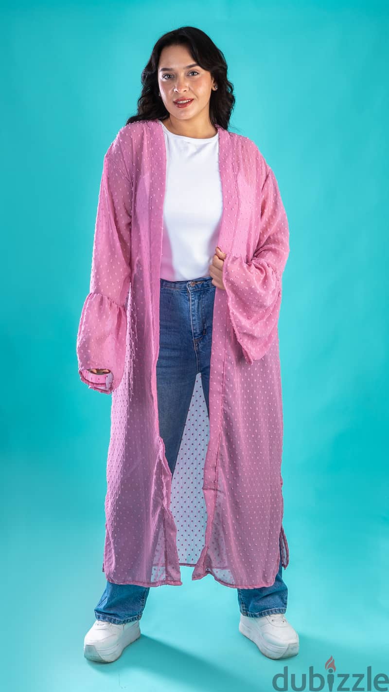 كارديجان شيفون منقط Polka Dot Chiffon Cardigan 5