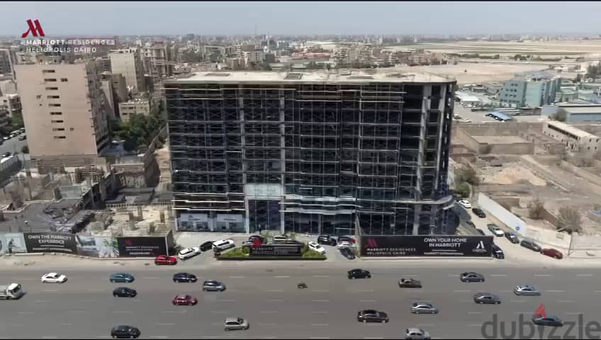 Apartment for sale with an open view in Marriott Residence, fully finished, air conditioning, and a fully equipped kitchen. In installments without in 1