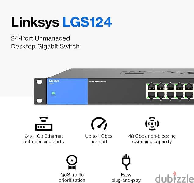 Linksys 24 port gigabit switch 1
