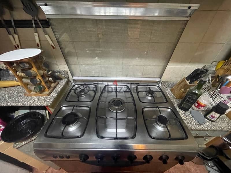 5 Burner Gas Cooking Range 90cm 1