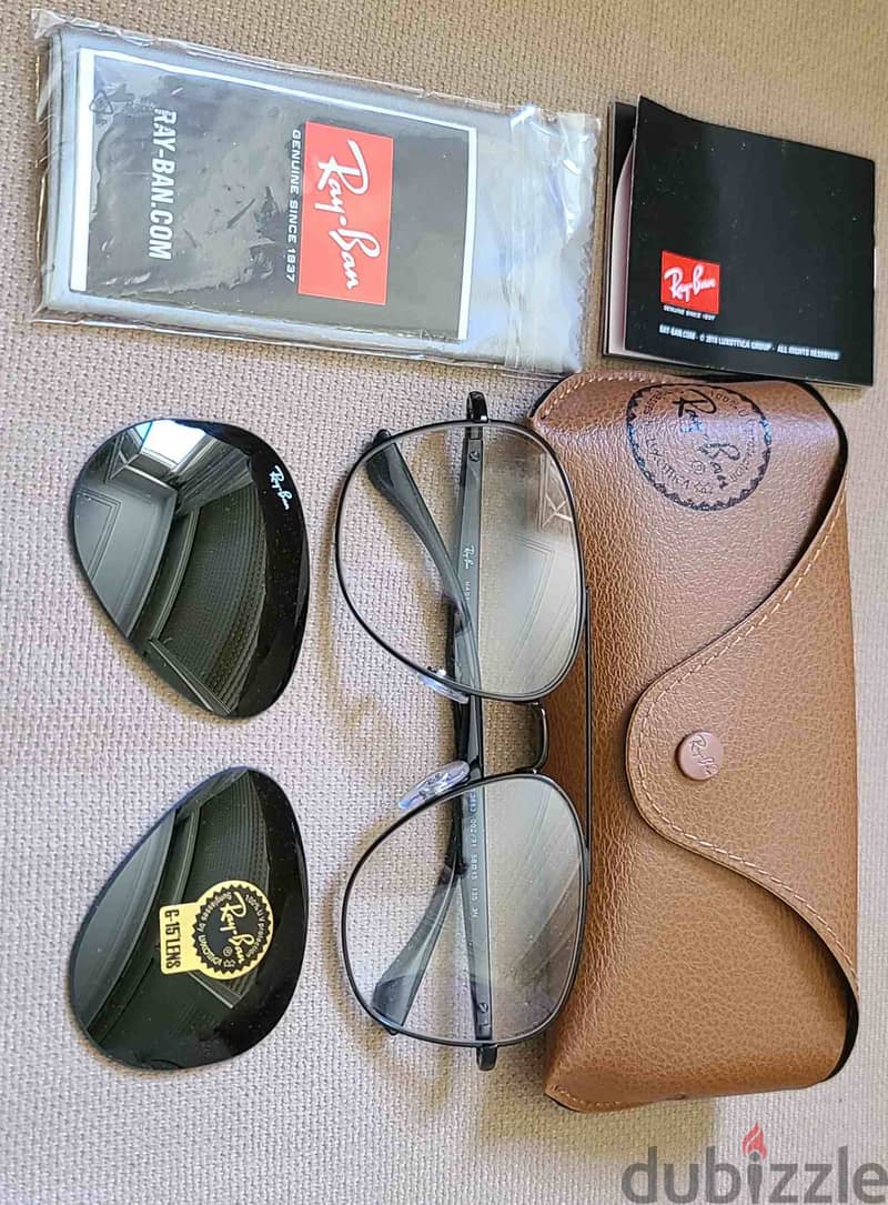 Original Ray-Ban Sunglasses rb3683 نظارة شمسية راي بان مربعة الشكل 0