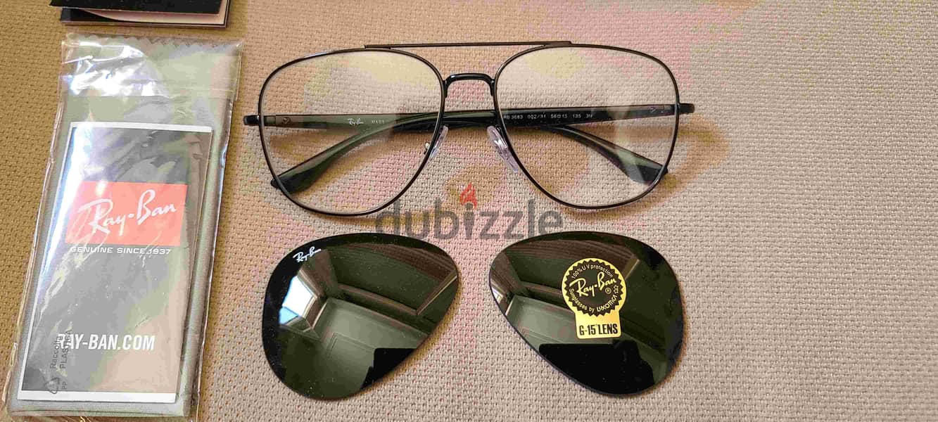 Original Ray-Ban Sunglasses rb3683 نظارة شمسية راي بان مربعة الشكل 2