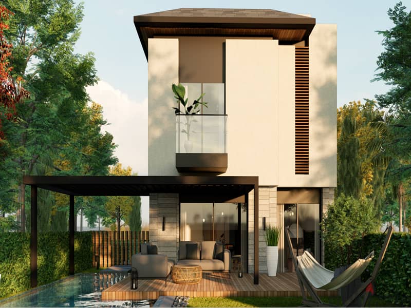 Sky Villa *Resale* with a private roof area with a view directly onto the lagoon in Telal East 11
