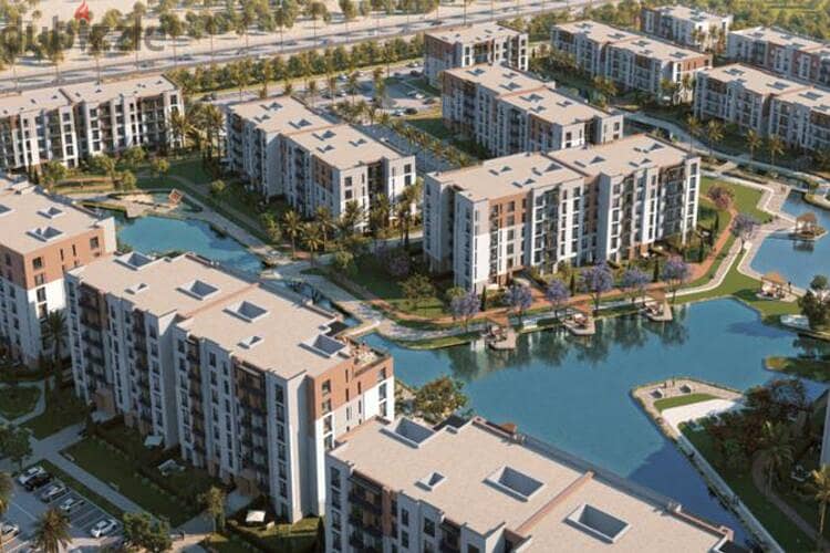Resale apartment with the lowest price 2 bedrooms 3 bathrooms rbahary very prime location direct on lake at HAP Town Hassan Allam Mostakbal City 1
