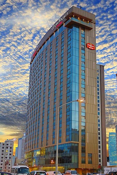 With a 30% discount on cash, I receive a fully finished hotel apartment ((ACs and garage)) with the services of the Marriott Hotel on Al-Thawra Road, 0