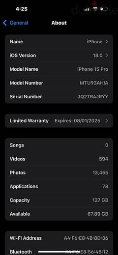 iPhone 15 Pro 128 GB