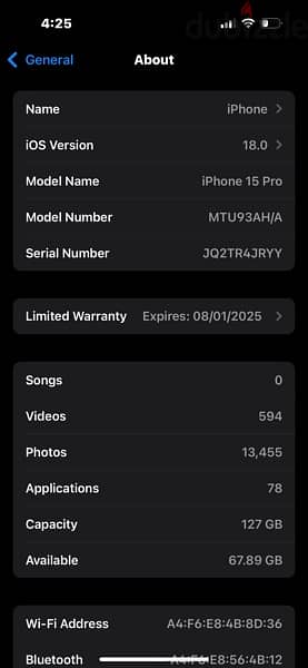 iPhone 15 Pro 128 GB 0