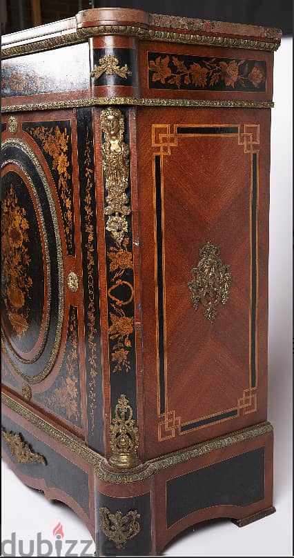 A 20th century Louis XVI style French Maison Jansen marquetry inlaid 1