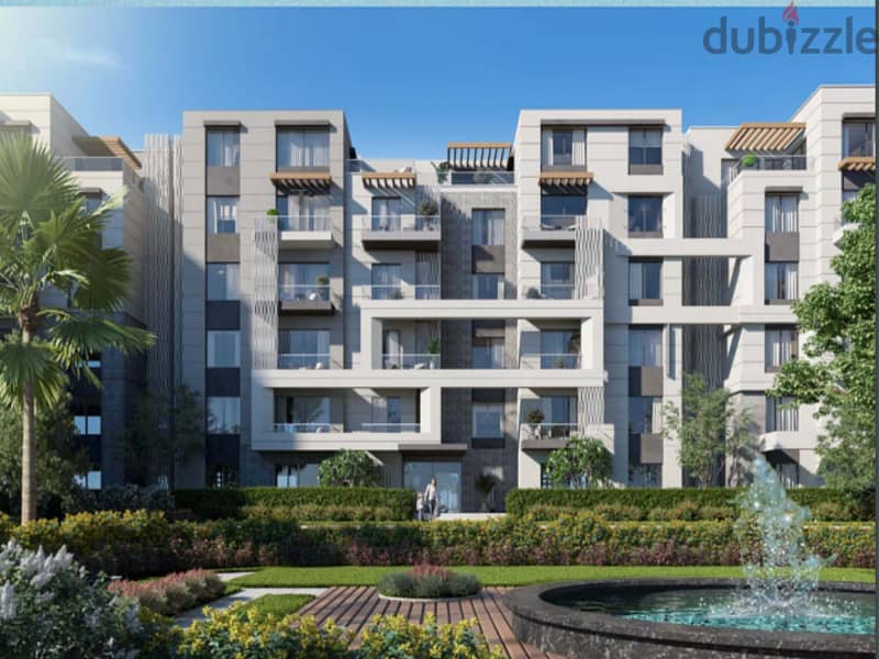 With only 5% down payment, an apartment for sale in the heart of October in Badya Palm Hills Compound Equal installments over 10 years Prime location 0