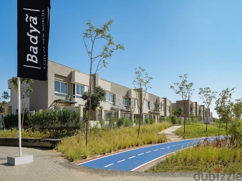 With only 5% down payment, an apartment for sale in the heart of October in Badya Palm Hills Compound Equal installments over 10 years Prime location 11