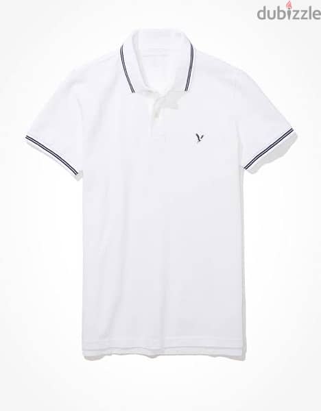 American Eagle polo t shirt . large . white 0