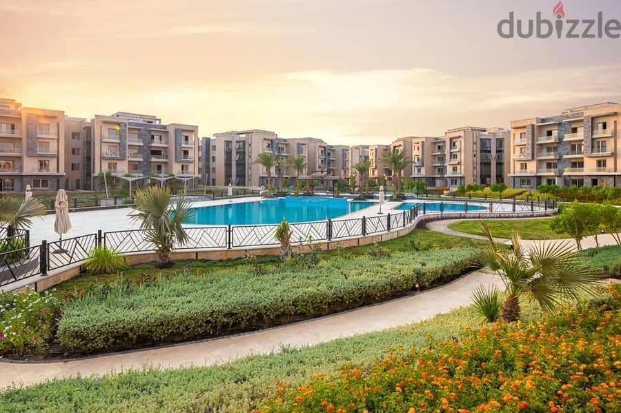 شقة للبيع استلام فوري بجاردن في الجولدن سكوير بمقدم 10% في جاليريا التجمع الخامس  Compound Galleria Residence New Cairo 9