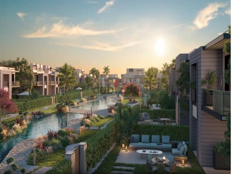Own an apartment in a 56 m. garden with a 23% discount on cash over the longest equal payment period with a 5% down payment in Garden Lakes - Hyde Park 3