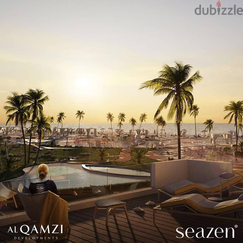 Own a twin house with a garden of 212 meters with a 24% discount on cash fully finished with a 10% down payment in the North Coast - Al Qamzi | Seaz 3