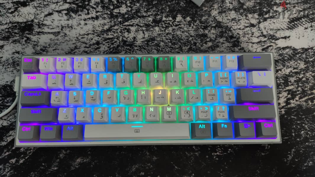 Mechanical keyboard redragon fizz k617 60% + Wrist Rest Pad 4