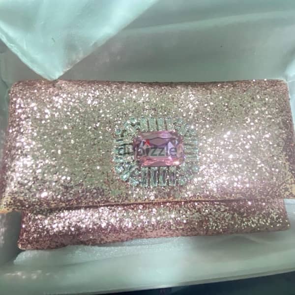 JIMMY CHOO JEWELED PINK CANDY FLOSS CLUTCH 0