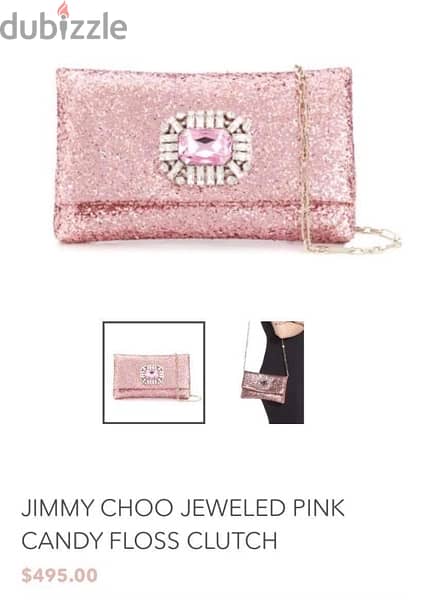 JIMMY CHOO JEWELED PINK CANDY FLOSS CLUTCH 1