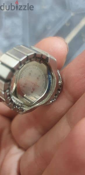 خاتم استانلس في تيتانيوم نادر جدا ساعة حجر كريم 3