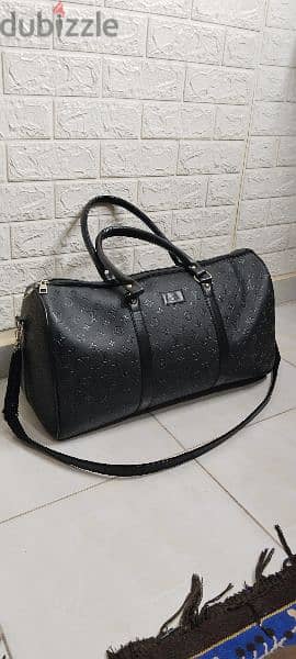 black LV leather bag 0