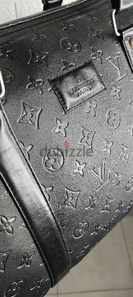 black LV leather bag 2