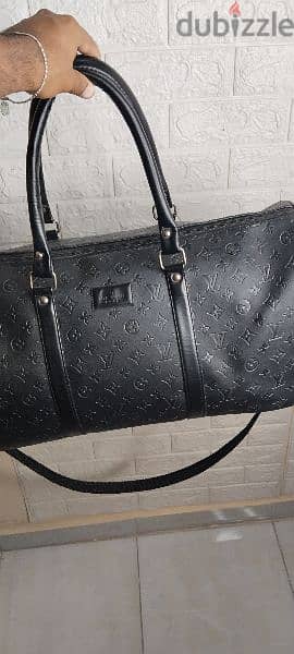 black LV leather bag 4