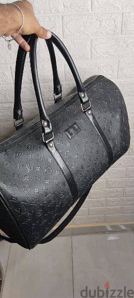 black LV leather bag 5
