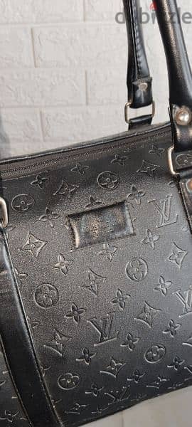 black LV leather bag 6