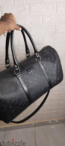 black LV leather bag 7