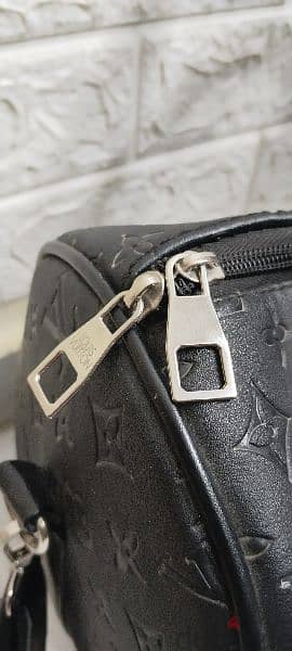 black LV leather bag 9